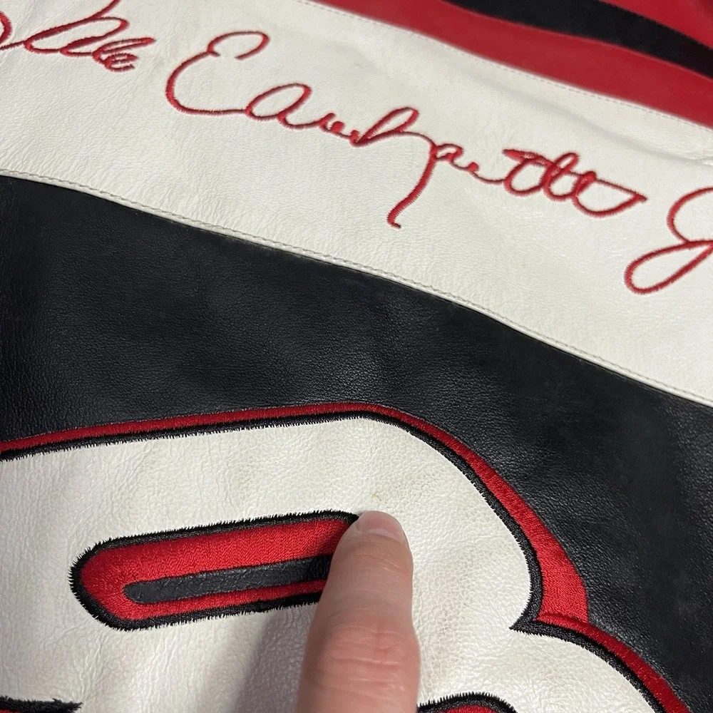 Dale Earnhardt Jr Jacket Men's Size XL Vintage Wilson Leather NASCAR Racing